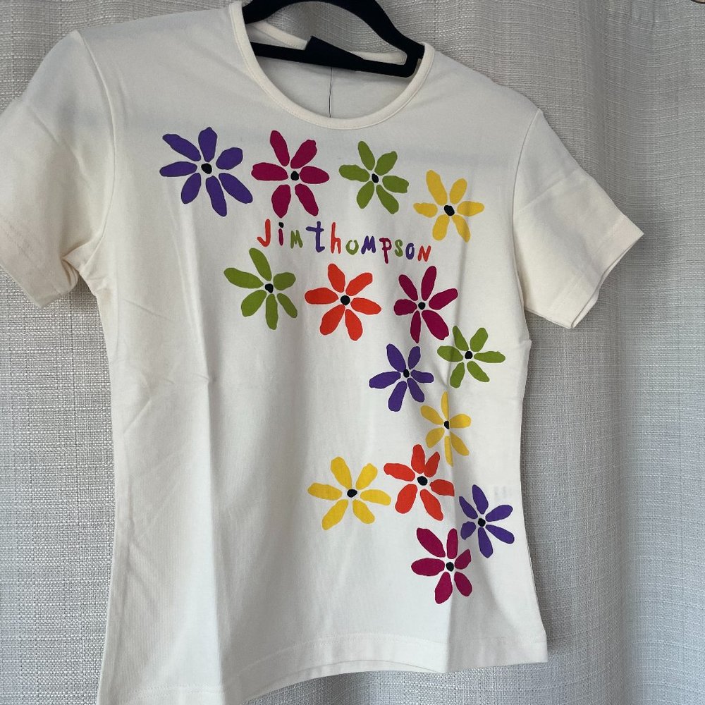NWT Wearable Art Blooming Spring Flower Tee by Jim Thompson
